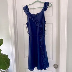 NWT navy blue faux wrap dress 20w